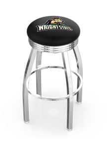 Wright State Raiders 3 Ring Chrome Seat Pub Stool - Silver
