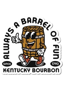 Kentucky Always a Barrel of Fun Stickers - Brown