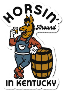 Kentucky Horsin Around Stickers - Brown