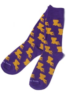 Louisiana State Mens Crew Socks