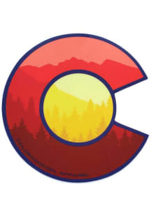 Colorado Layered Mountains - Red Stickers - Red