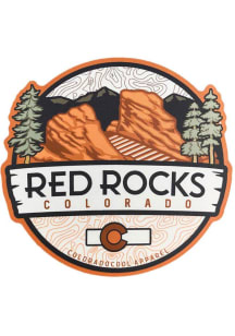 Colorado Red Rocks Topo Stickers - Orange
