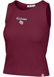 47 Oklahoma Sooners Womens Crimson Straight Cut Tank Top