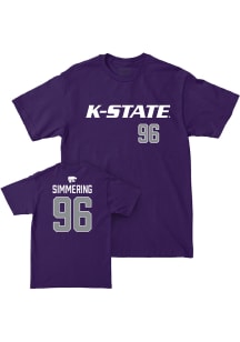Leyton Simmering K-State Wildcats Purple NIL Sideline Short Sleeve Player T Shirt