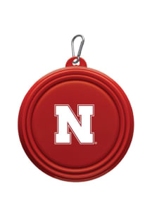 Nebraska Cornhuskers Collapsible Silicone Dog Pet Bowl Red