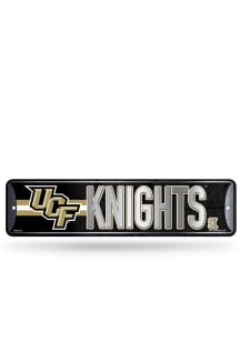 UCF Knights Primary 4x15 Metal Street Sign - Silver
