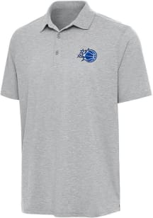 Antigua Orlando Magic Mens Grey Par 3 Short Sleeve Polo