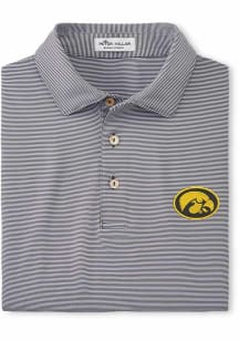 Peter Millar Iowa Hawkeyes Mens Charcoal Jubilee Short Sleeve Fashion Polo