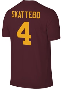 Cam Skattebo Arizona State Sun Devils Maroon Football Name and Number Short Sleeve Player T Shirt
