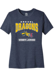 Summit Sportswear Drexel Dragons Womens Navy Blue Womens Lacrosse Short Sleeve T-Shirt