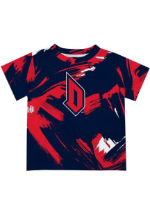 Vive La Fete Duquesne Dukes Youth Navy Blue Paint Brush Short Sleeve T-Shirt