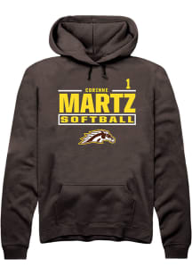 Corinne Martz Western Michigan Broncos Mens Brown NIL Stacked Box Player Hood
