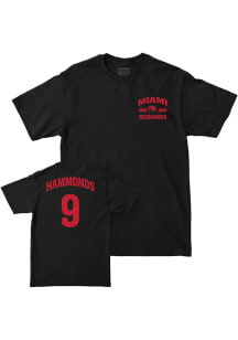 Javon Hammonds Miami RedHawks Black NIL Victory Short Sleeve Player T Shirt