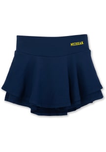 Michigan Wolverines Girls Navy Blue Flutter Shorts