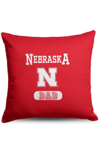 Nebraska Cornhuskers Dad 18x18 Throw Pillow - Red