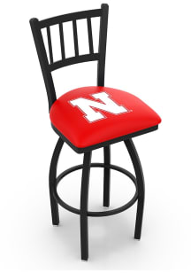 Nebraska Cornhuskers Swivel Counter Pub Stool - Black
