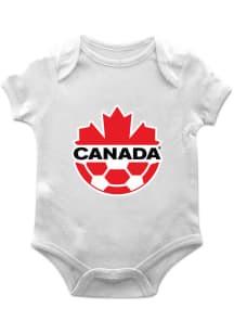 Vive La Fete Canada National Team Baby White Archie Short Sleeve One Piece