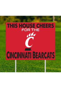Cincinnati Bearcats This House Cheers For Yard Sign - Red