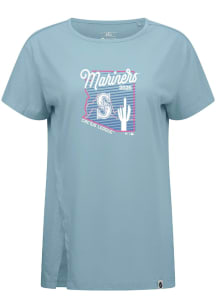 Levelwear Seattle Mariners Womens Light Blue Influx Bold Sunrise Spring Training Short Sleeve T-Sh..