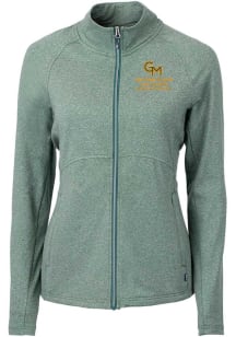Cutter and Buck George Mason University Womens Green Law Adapt Eco Knit Light Weight Jacket