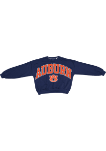 Pressbox Auburn Tigers Womens Navy Blue Sweeper Crew Sweatshirt