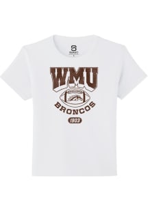 Summit Sportswear Western Michigan Broncos Youth White Color Out Short Sleeve T-Shirt