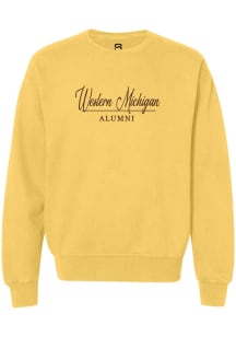 Summit Sportswear Western Michigan Broncos Womens Yellow Alumni Crew Sweatshirt