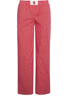 Hype and Vice Indiana Hoosiers Womens Crimson Gingham Loungewear Sleep Pants