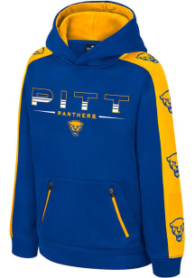 Colosseum Pitt Panthers Youth Blue Bandit Long Sleeve Hoodie