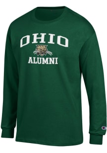 Champion Ohio Bobcats Green Mascot Alumni Jersey Long Sleeve T Shirt
