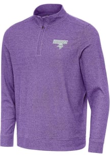 Antigua Minnesota Vikings Mens Purple Subtle Long Sleeve Qtr Zip Pullover