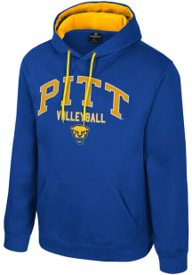 Colosseum Pitt Panthers Mens Blue Yes Chef Volleyball Long Sleeve Hoodie
