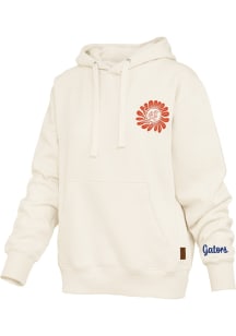Pressbox Florida Gators Womens Ivory Elena Hooded Sweatshirt