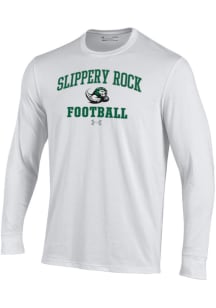 Under Armour Slippery Rock White Football Football Performance Long Sleeve T Shirt