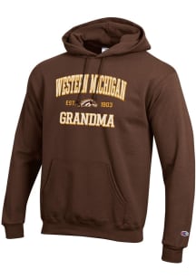 Champion Western Michigan Broncos Mens Brown Est. Date Grandma Powerblend Long Sleeve Hoodie