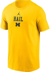 Nike Michigan Wolverines Yellow Football Start of Season Football Short Sleeve T Shirt
