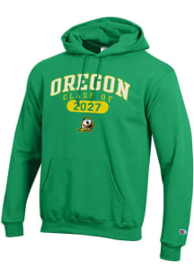 Champion Oregon Ducks Mens Green Class of 2027 Powerblend Long Sleeve Hoodie