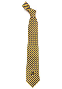 Milwaukee Brewers Gingham Mens Tie