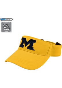 LogoFit Michigan Wolverines Mens Yellow Slice Adjustable Visor