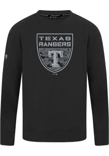 Levelwear Texas Rangers Black Mandate Buckler Long Sleeve T Shirt