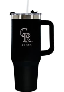 The Memory Company Colorado Rockies Dad 40oz Stainless Steel Tumbler - Black