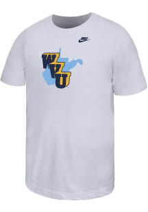 Nike West Virginia Mountaineers Youth White 1965 Throwback Short Sleeve T-Shirt