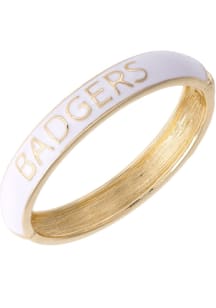 Wisconsin Badgers Script Hinge Womens Bracelet