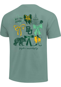 Baylor Bears Girls Green Coquette Campus Short Sleeve Tee