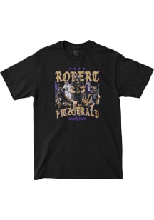 Robert Fitzgerald Northwestern Wildcats Black Big Ten Media Days Custom Short Sleeve Player T Shir..