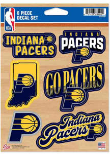 Indiana Pacers 6-Piece Auto Decal - Navy Blue