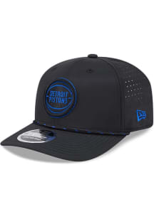 New Era Detroit Pistons Sport Stretch 9SEVENTY Adjustable Hat - Black