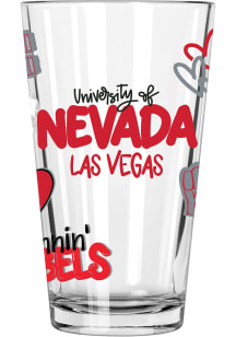 Nevada Wolf Pack 16oz Pint Glass - Navy Blue