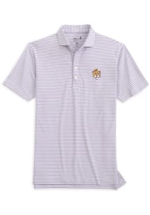 Johnnie O LSU Tigers Mens Purple Stetsons Vault Sailor Tiger Short Sleeve Fashion Polo