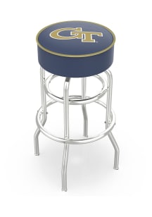 GA Tech Yellow Jackets Double-Ring Swivel Pub Stool - Black